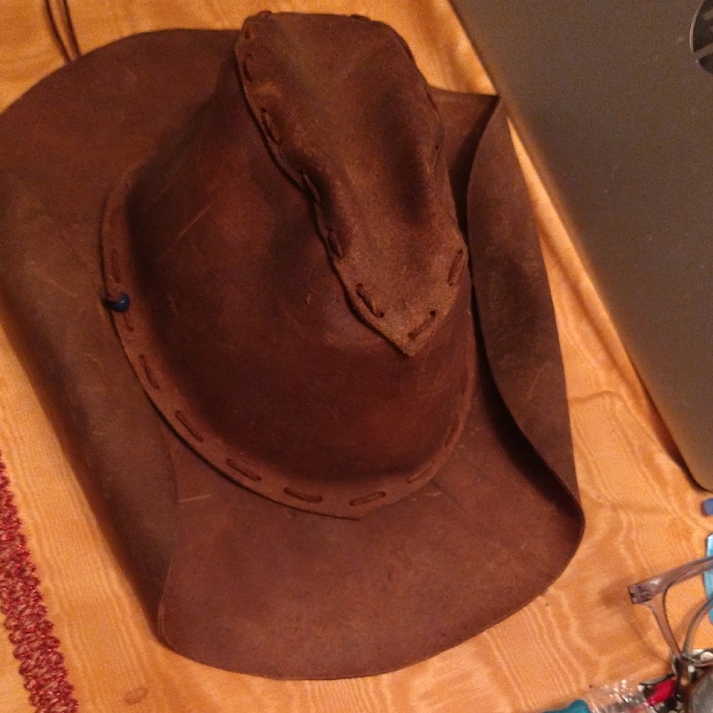 All Leather Vintage Outback Cowboy Hat